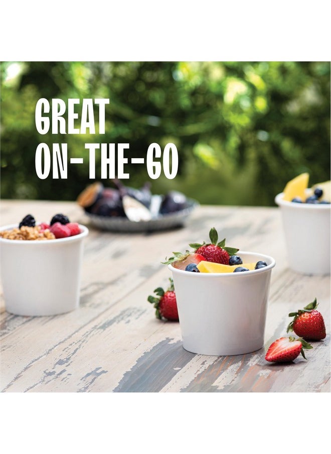 Stack Man 12 oz. - 50 Set Food Containers with Lids, Insulated Eco-Friendly White Containers for Hot or Cold Comestibles, Soup, Yogurt, Ice Cream  - Image 2