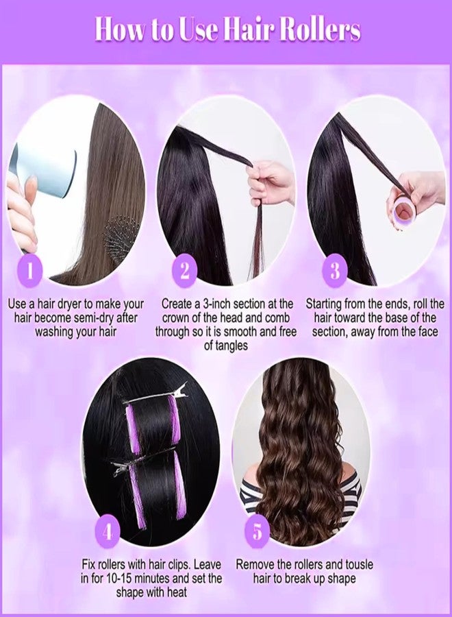 Scarlet Line Professional Velcro Hair Curling Rollers - Hairdressing Self Grip Plastic Curlers for Home and Salon Use - Image 3