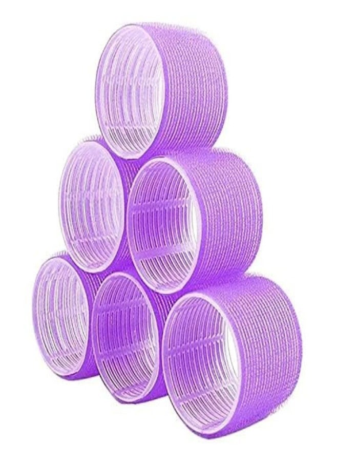 Scarlet Line Professional Velcro Hair Curling Rollers - Hairdressing Self Grip Plastic Curlers for Home and Salon Use - Image 1