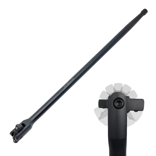 Der Erwachte Dual Drive Breaker Bar, 3/8" & 1/2" Drive, Heavy Duty Breaker Bars, 24-inch Length with 360° Rotatable Head, Spring-loaded Detent Ball, Chrome Vanadium Steel Made With Black Powder Coating - Image 1