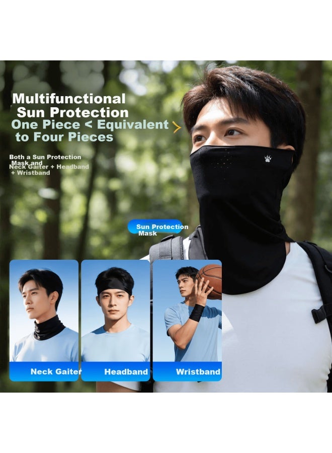 Kelme Sun Protection Face Mask With Ear Loops, Ice Silk Cycling Face Cover, Neck Gaiter, Magic Headscarf, Windproof Dustproof Mountaineering Gear For Men And Women - Image 3