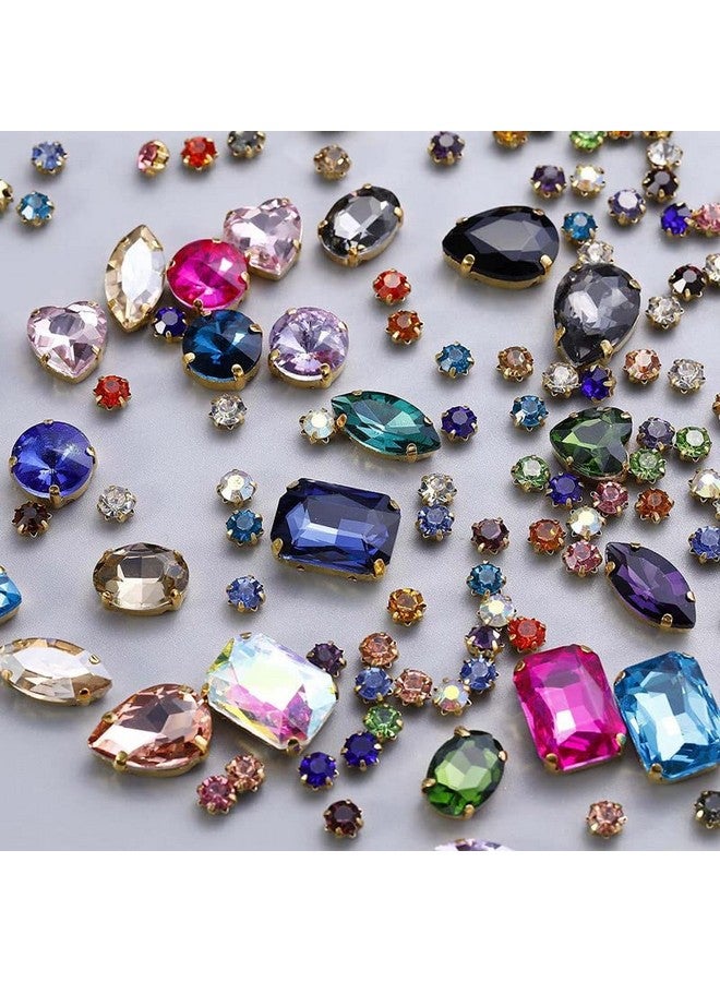 DIY Crafts DIY Crafts 35 Pcs, Mixed, (Regular Small) Mixed Sew on Rhinestone Claw Crystal Rhinestones for DIY Craft, Jewelry Making,Clothing Accessory (Copper, Gol (35 Pcs, Mixed) - Image 1