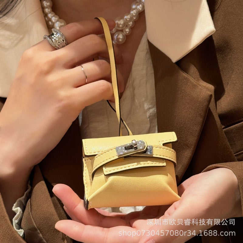 Mini Kelly Bluetooth Headset Bag Fashion Creative Dumpling Bag Pendant Car Rear Mirror Hanging - Image 3