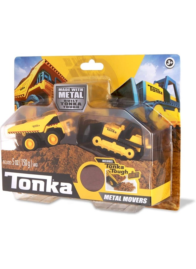 Basic Fun Tonka - Metal Movers Combo Pack - Mighty Dump Truck & Bulldozer  - Image 1