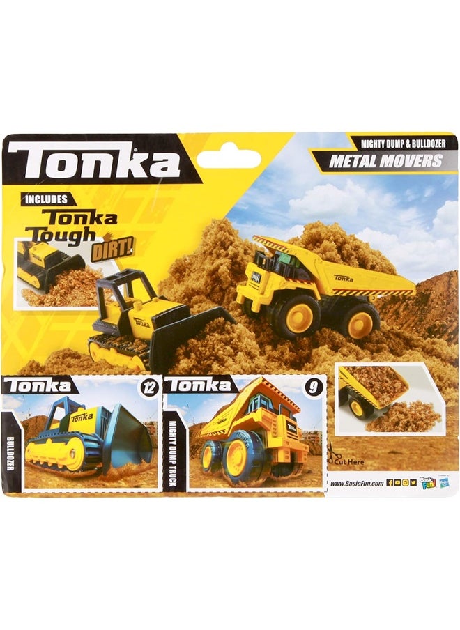 Basic Fun Tonka - Metal Movers Combo Pack - Mighty Dump Truck & Bulldozer  - Image 2