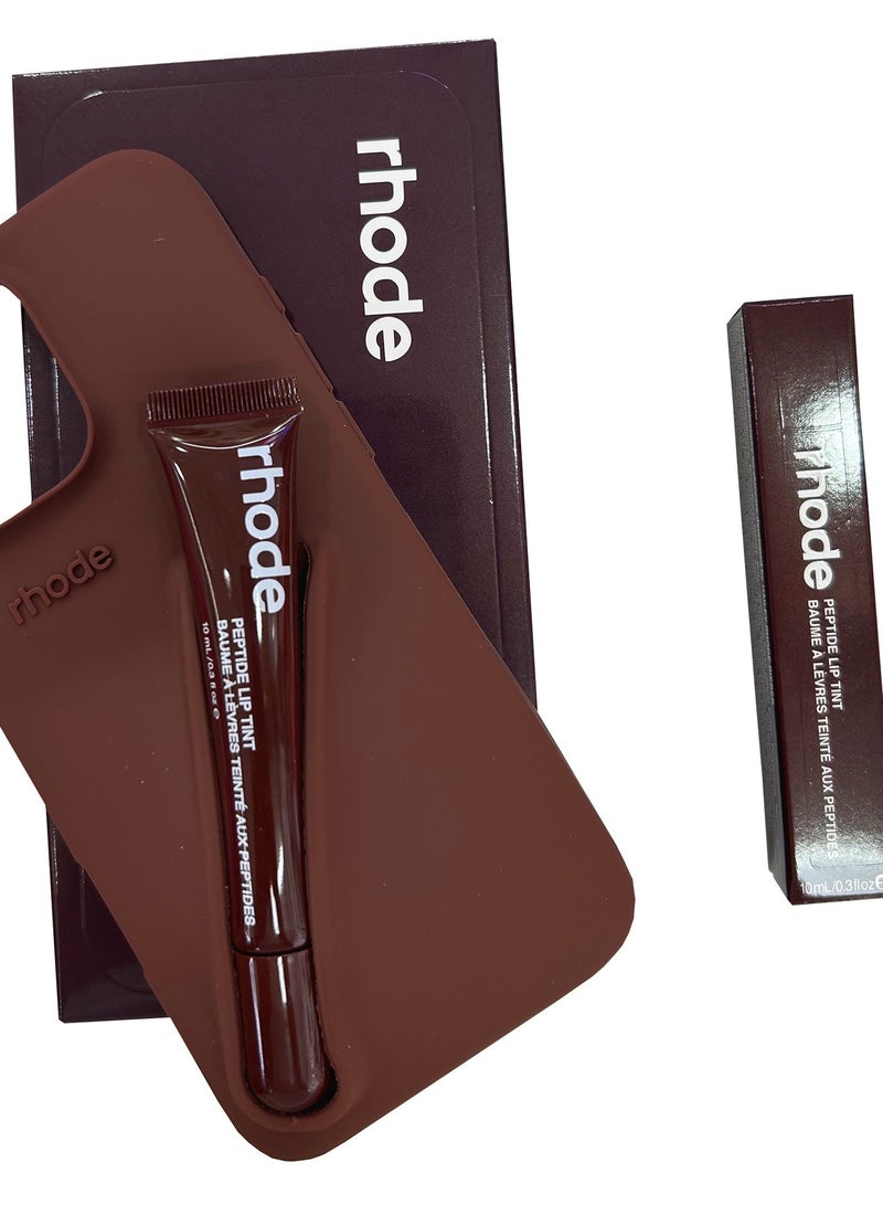 رود حامل شفاه من السيليكون للهواتف المحمولة، غلاف لاصق لملمع الشفاه، حامل شفاه لاصق على الغطاء الخلفي للهاتف، حامل لاصق على هواتف iPhone (إسبرسو) - Image 4