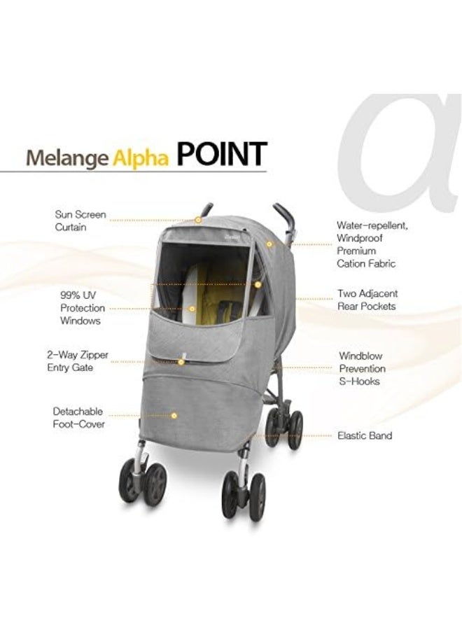 Manito Melange Alpha Stroller Weather Shield - Image 2