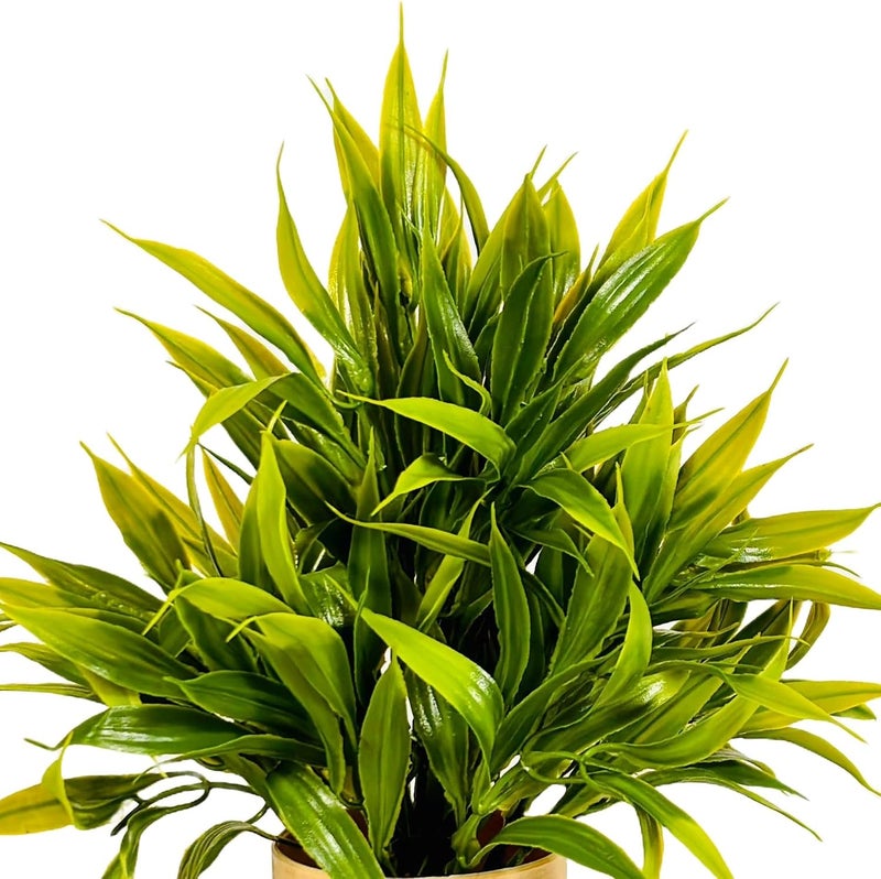 Dekorly Artificial Potted Plants, Artificial Plastic Eucalyptus Plants Small Indoor Potted Houseplants, Small Faux Plants for Home Decor Bathroom Office Farmhouse (Cylinder Brown Pot) - Image 4