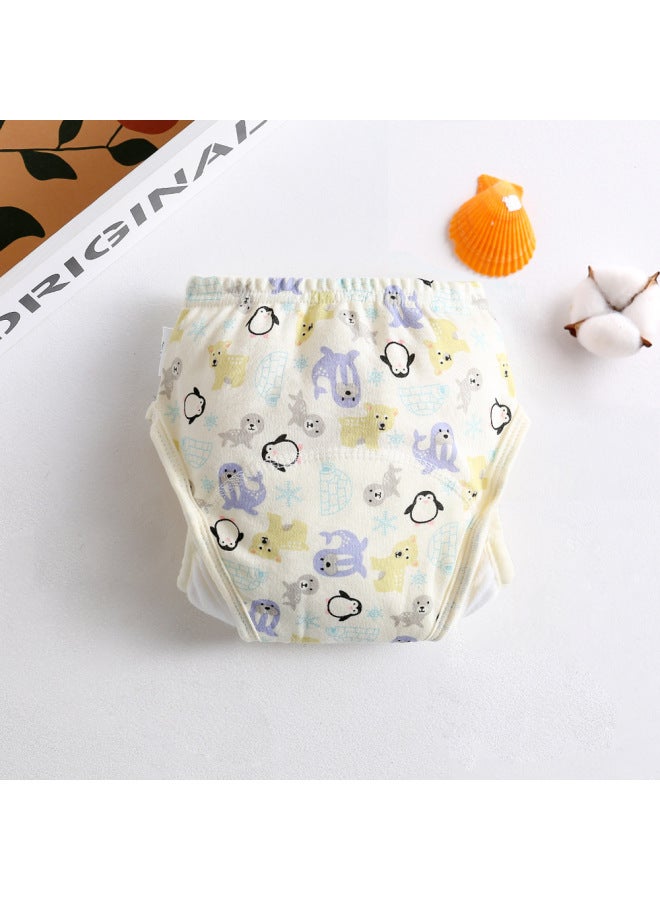 Cartoon Wing Protection Baby Gauze Diapers Waterproof Diaper Pure Cotton Diaper Pocket Baby Learning Pants -up Pants