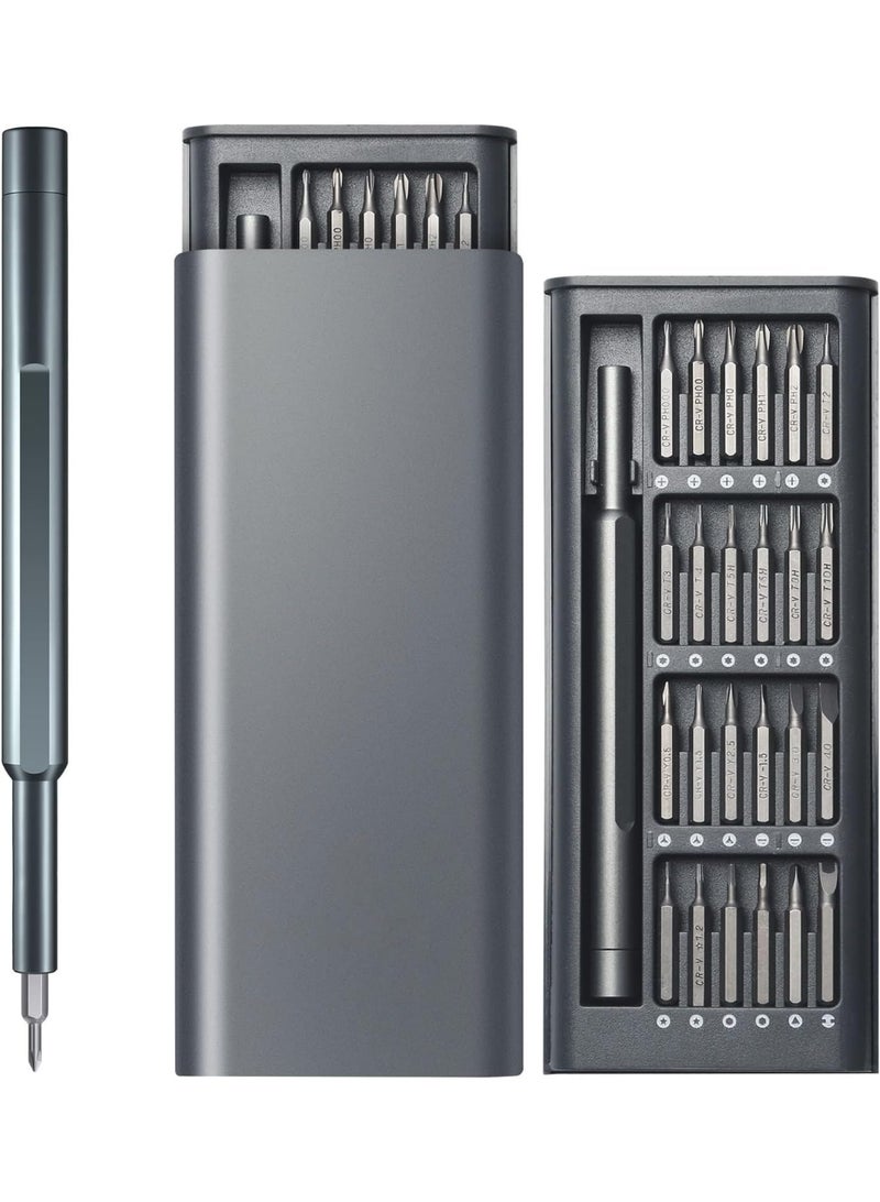 طقم مفكات براغي صغيرة، طقم مفك براغي صغير 24 في 1، مجموعة لقم مفك مغناطيسي، من مشبك معدني من الفولاذ مجموعة أدوات مفك براغي للجيب، مجموعة أدوات إصلاح - Image 1
