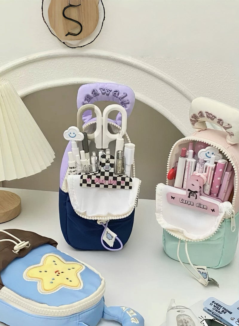 Paraphrase Kawaii Dolphin Standing Pencil Case – Large Capacity, Portable and Durable Pen Bag for School or Office - Image 3