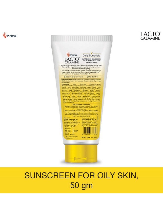 Lacto Calamine Sunscreen Spf50 Pa+++ For Oily Skin Nongreasy & No White Caste Very Water Resistant Paraben Free & Dermatologically Tested 50 G X Pack Of 3 - Image 4