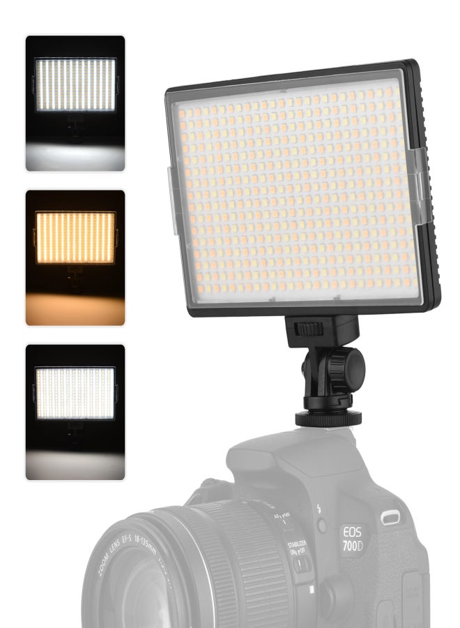 أندوير لوحة إضاءة فيديو LED-416 احترافية للتصوير الفوتوغرافي، مزودة بـ 416 مصباح LED ساطع، درجة حرارة لون ثنائية قابلة للتعديل من 3200 إلى 5600 كلفن، سطوع قابل للتعتيم، مع فتحة لولبية 1/4 بوصة، ورأس كروي للتثبيت على قاعدة باردة، مناسبة للتصوير الفوتوغرافي الخارجي، والتصوير في الاستوديو، والبث المباشر، ومؤتمرات الفيديو، والمكياج. - Image 1