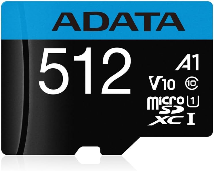 ADATA ADATA 512GB AData Premier microSDXC A1 UHS1 CL10 Memory Card wSD Adapter 85MBsec - Image 1