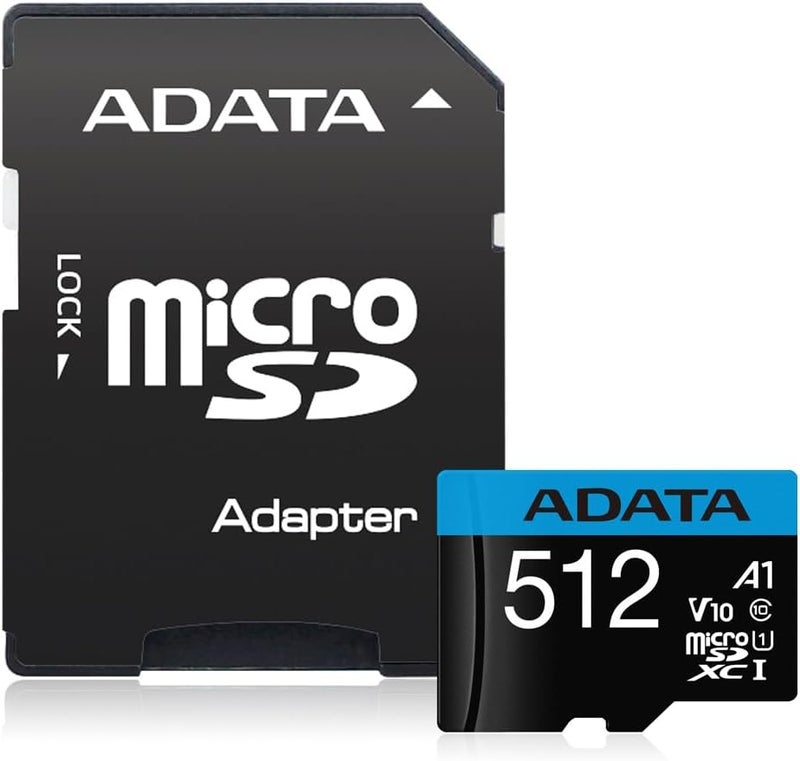 ADATA ADATA 512GB AData Premier microSDXC A1 UHS1 CL10 Memory Card wSD Adapter 85MBsec - Image 2