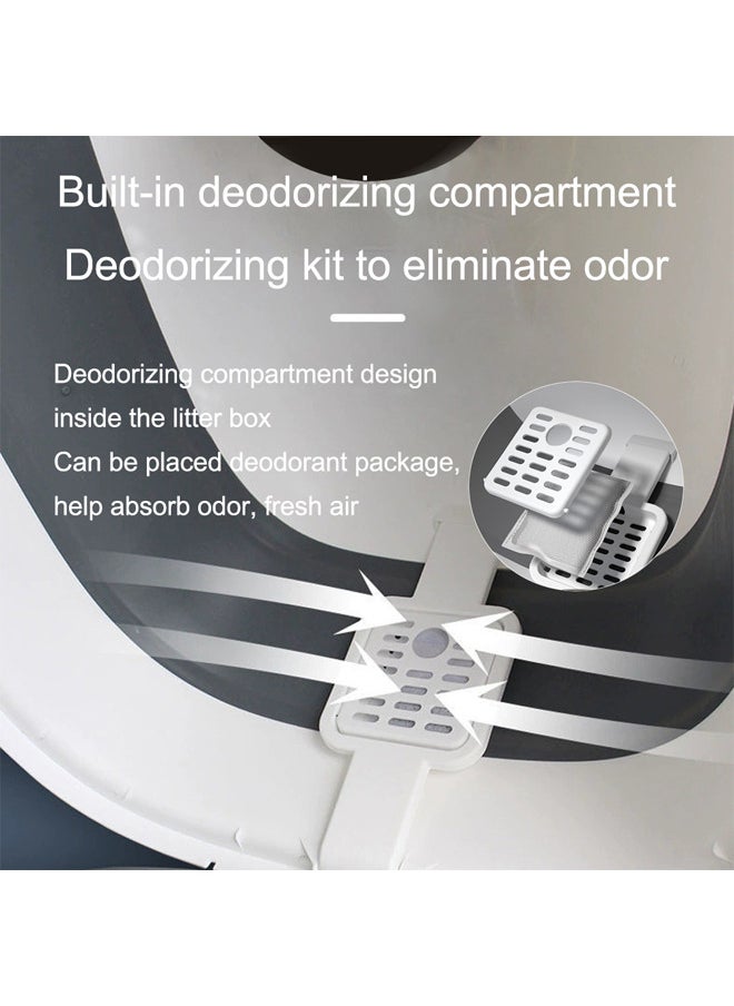 Neostyle Cat Litter Box Fully Enclosed,Foldable and Portable Kitty Toilet(grey foldable)  - Image 3