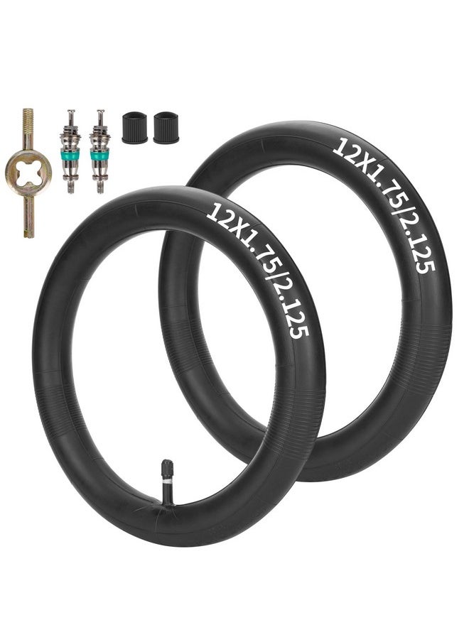 RUTU - 2 Pack 12.5X1.75/2.125/2.25 Front Wheel Replacement Inner Tubes Compatible With Kid Bicycle Go Jogging Bob Stroller Tire Tube Revolution Se/Pro/Flex/Su - Image 1