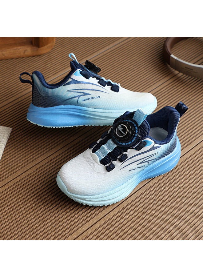 Warrior Kids Sports Shoes Boys Big Kids Comfortable Lightweight Running Shoes Wz-c376t Beige Light Blue Dark Blue Size 35 - Image 3