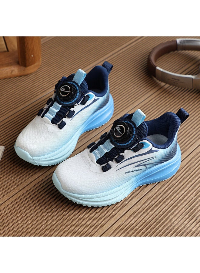 Warrior Kids Sports Shoes Boys Big Kids Comfortable Lightweight Running Shoes Wz-c376t Beige Light Blue Dark Blue Size 35 - Image 2