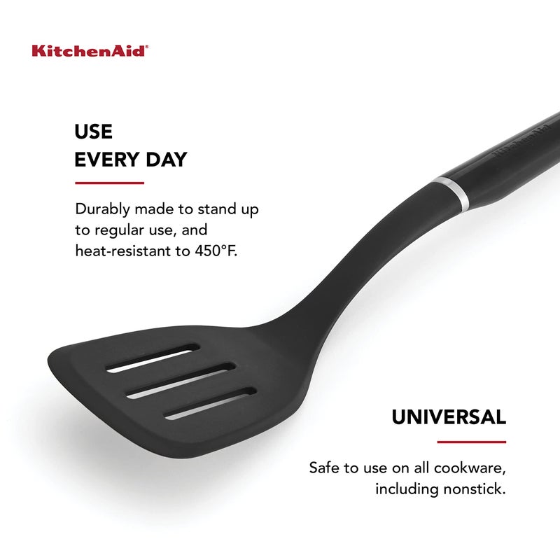KitchenAid Classic Slotted Turner, One Size, Black 2, 13.66-Inch - Image 3