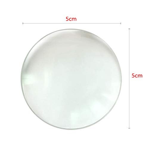 RUIXIB HD 30X Magnification Magnifying Glass 50MM Diameter Double Convex Lens Glass Optical Magnifier Glass Jewelry Loupe for Reading Coins Stamps Maps Craft Labs 90MM Focal Length - Image 5