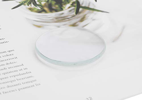 RUIXIB HD 30X Magnification Magnifying Glass 50MM Diameter Double Convex Lens Glass Optical Magnifier Glass Jewelry Loupe for Reading Coins Stamps Maps Craft Labs 90MM Focal Length - Image 3