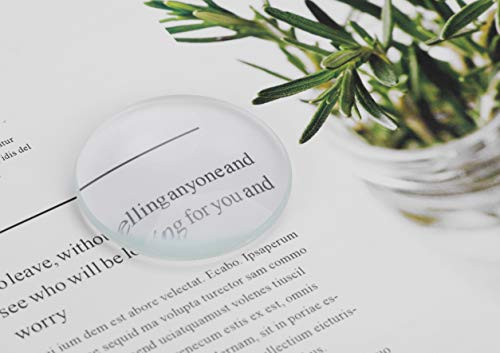 RUIXIB HD 30X Magnification Magnifying Glass 50MM Diameter Double Convex Lens Glass Optical Magnifier Glass Jewelry Loupe for Reading Coins Stamps Maps Craft Labs 90MM Focal Length - Image 4