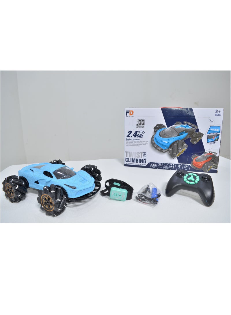 remote control car toy equipped with wheels that can drift and a remote control watch or a regular remote control, in addition to containing music and lighting  - Image 1