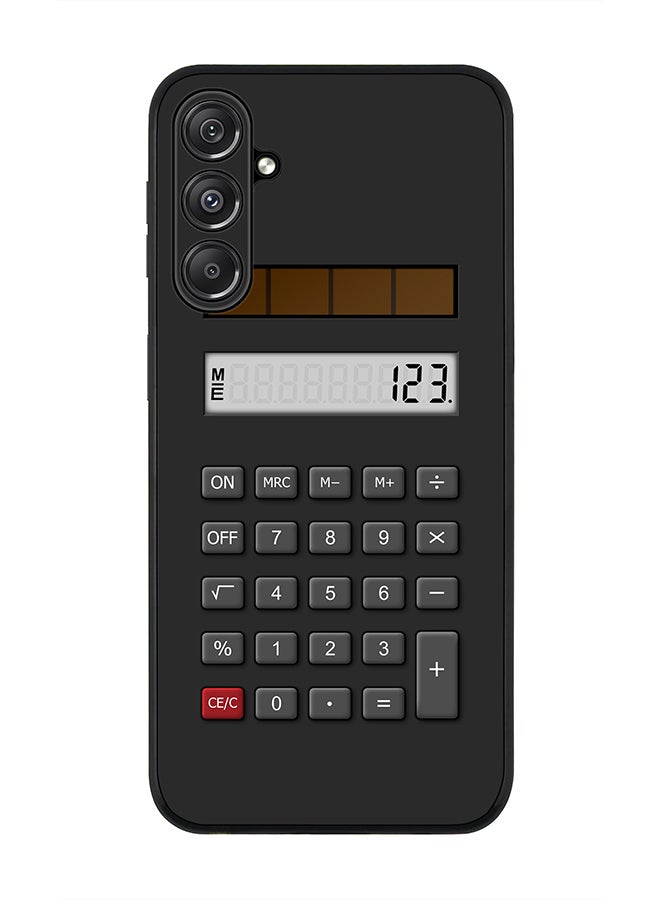 Stylizedd جراب متين بحافة سوداء لهاتف Samsung Galaxy M34 5G، جراب هاتف رفيع مرن مضاد للسقوط - Calc (أسود) - Image 1