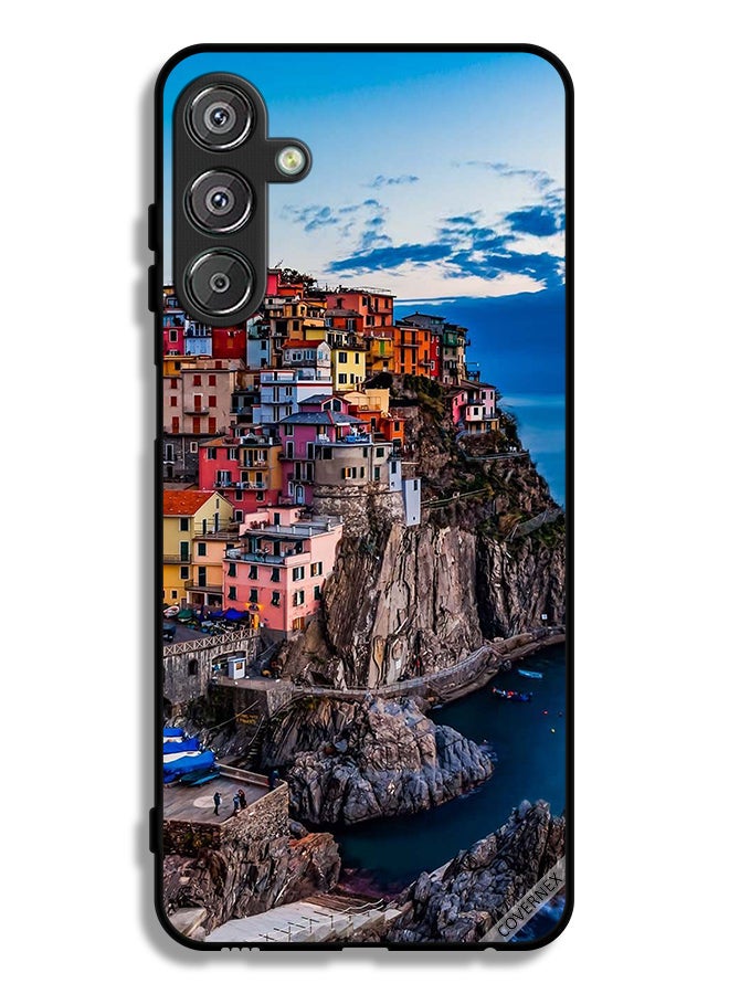 Covernex Samsung Galaxy M15 5G Protective Case Cover Colorful Houses On The Sea - Image 1