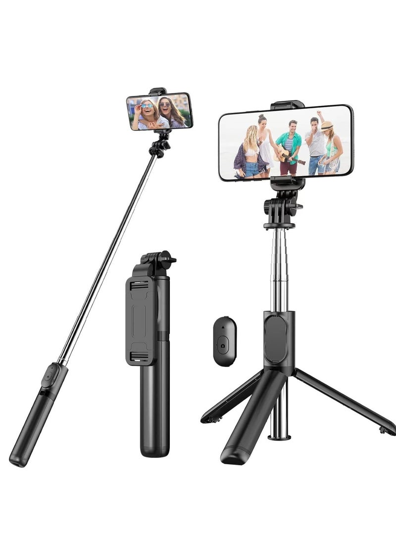 Raxoom Selfie Stick Tripod with Detachable Wireless Remote, 4 in 1 Extendable Portable Selfie Stick & Phone Tripod Stand - Image 1