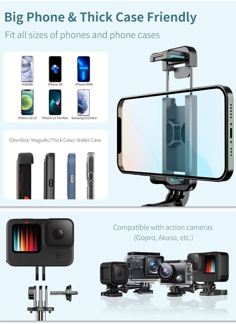 Raxoom Selfie Stick Tripod with Detachable Wireless Remote, 4 in 1 Extendable Portable Selfie Stick & Phone Tripod Stand - Image 4