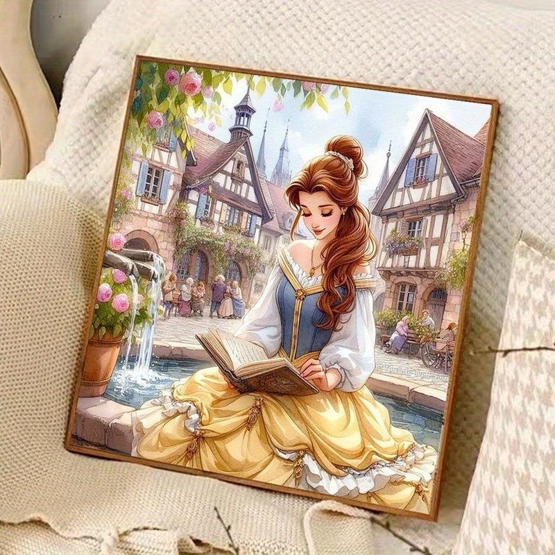 مجموعة ماهونيا للرسم بالماس 5D مقاس 50 × 50 سم بدون إطار، فن دائري للكبار، بلدة الجمال - Image 5