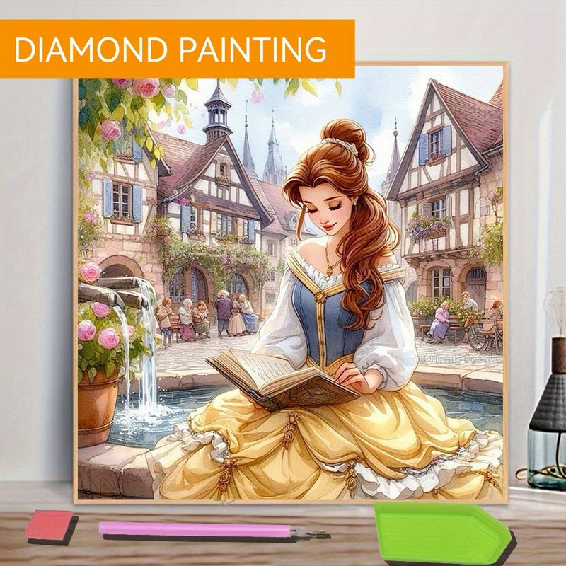 مجموعة ماهونيا للرسم بالماس 5D مقاس 50 × 50 سم بدون إطار، فن دائري للكبار، بلدة الجمال - Image 2