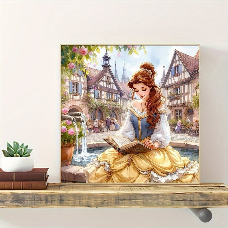 مجموعة ماهونيا للرسم بالماس 5D مقاس 50 × 50 سم بدون إطار، فن دائري للكبار، بلدة الجمال - Image 1