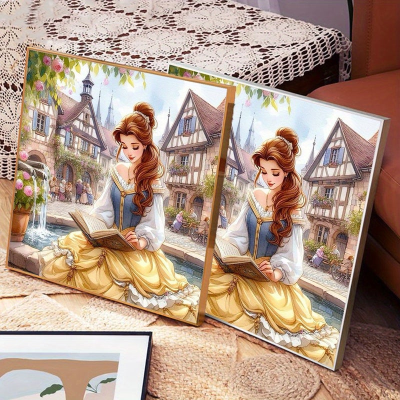 مجموعة ماهونيا للرسم بالماس 5D مقاس 50 × 50 سم بدون إطار، فن دائري للكبار، بلدة الجمال - Image 4