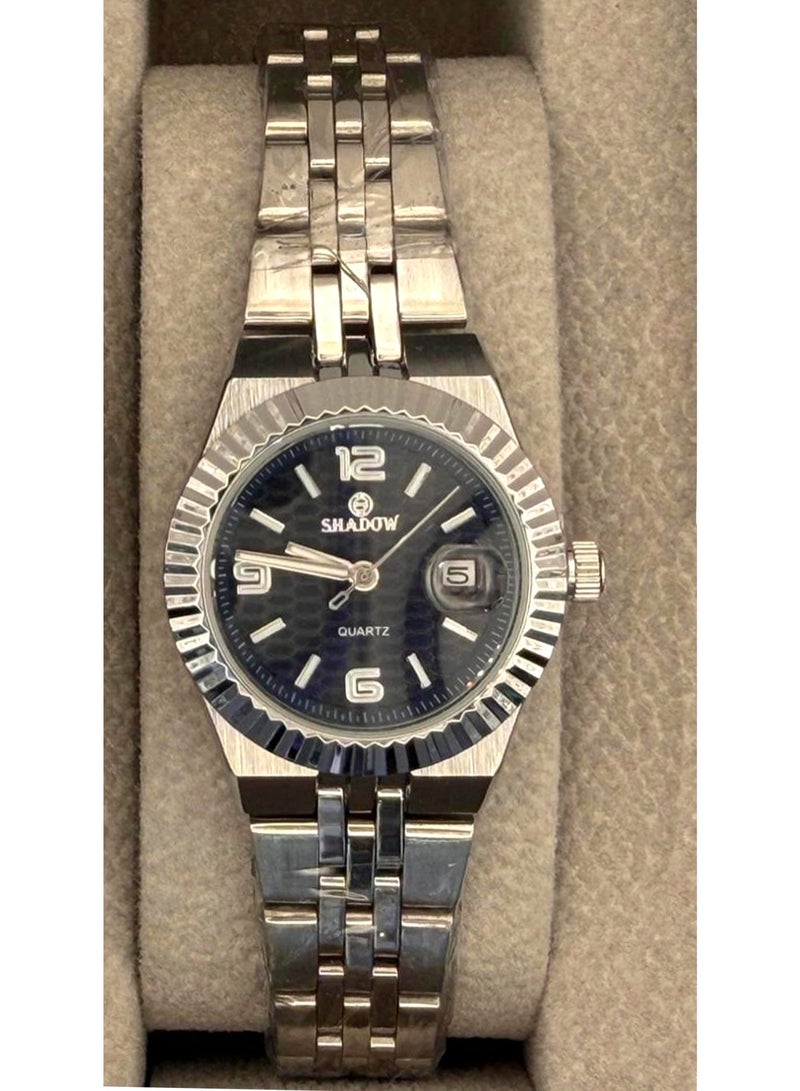 SHADOW Luxury Couple Watch Set - Matching Stainless Steel Quartz Wristwatches with Date Window - Image 3