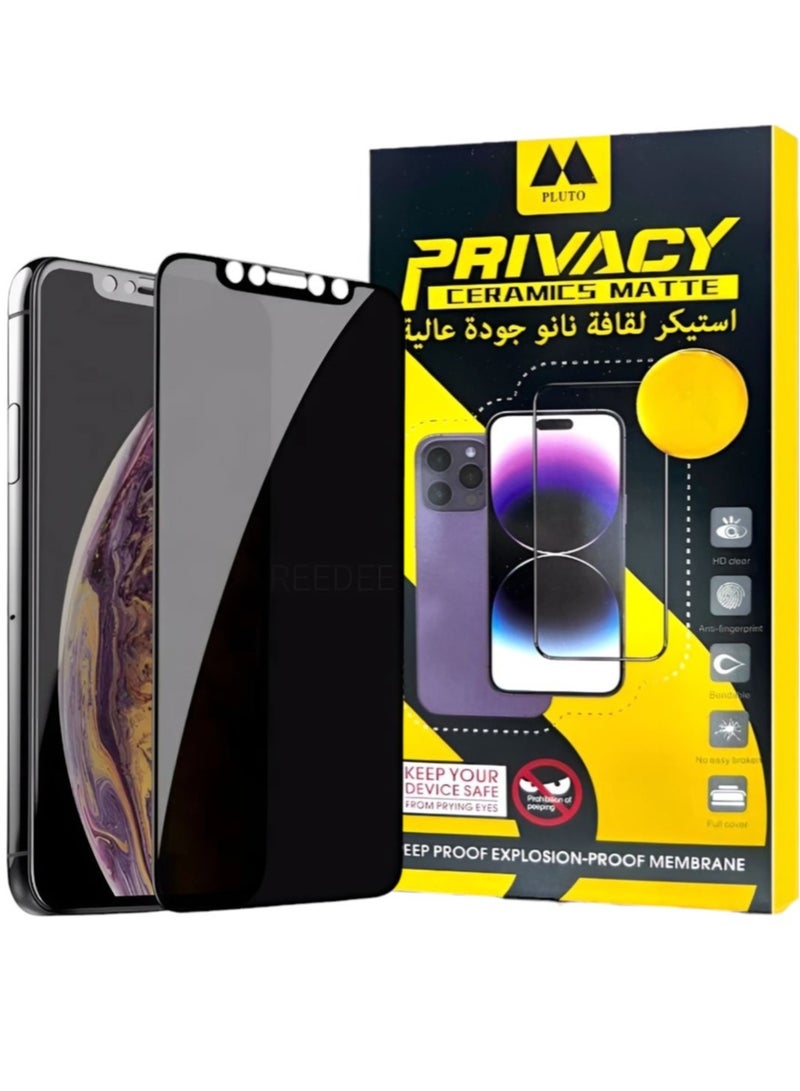 بلوتو واقي شاشة نانو مضاد للتجسس لـ آيفون 11 برو ماكس (iPhone 11 Pro Max) لحماية الخصوصية (لقافة)  من Pluto, حماية قصوى للشاشة من الخدوش والكسر - Image 1