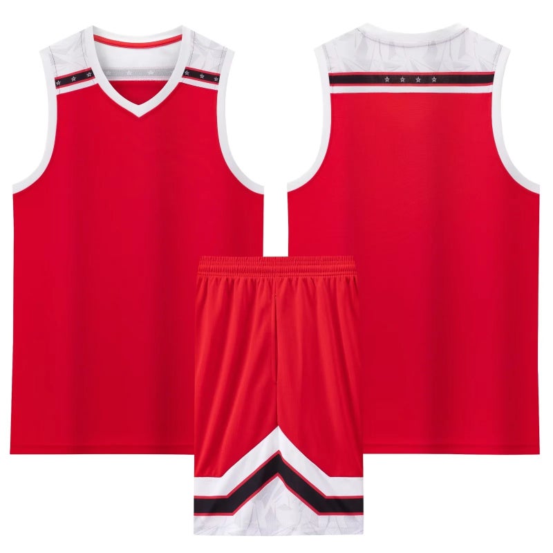 Generic Boys Basketball Uniforms Team Training Sets Yg-882 red