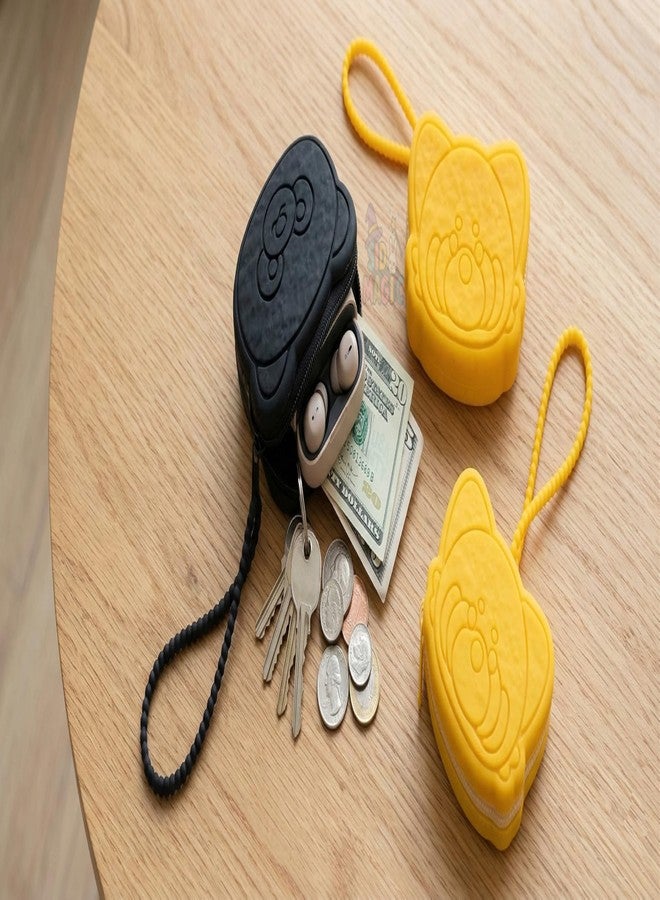 SID MAGIC Cute Silicone Animal Earbud Case & Mini Coin Purse with Keychain Loop (Random Color) - Image 3