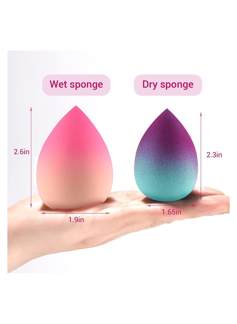 Makeup Sponges 6Pcs Foundation Blending Beauty Sponge Gradient Beauty Blender Foundation Sponges Set Concealer Applicator Sponges Dry u0026 Wet Use for Foundation Cream Powder Super Soft Sponge