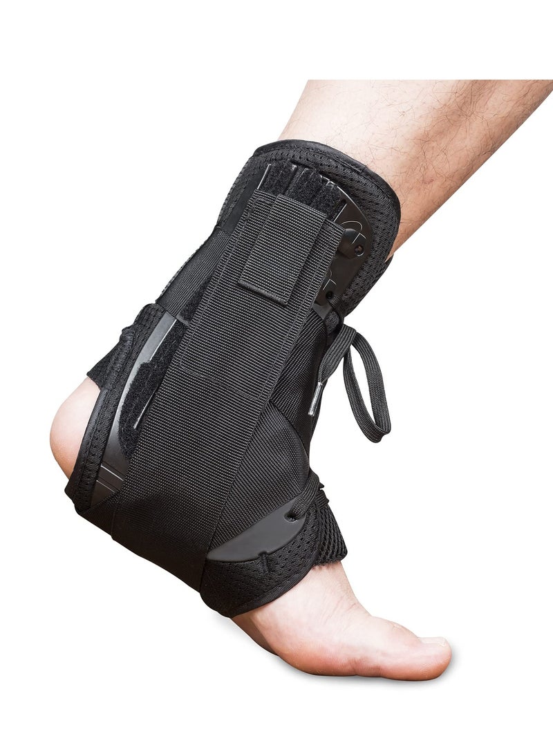 دعامة كاحل للنساء والرجال، دعم لف الكاحل للتعافي من إصابات الكاحل، تناسب مثالي لدعامة تثبيت الكاحل للالتواءات، دعائم كاحل قابلة للربط مع مثبتات، منع إعادة الإصابة (M) - Image 1