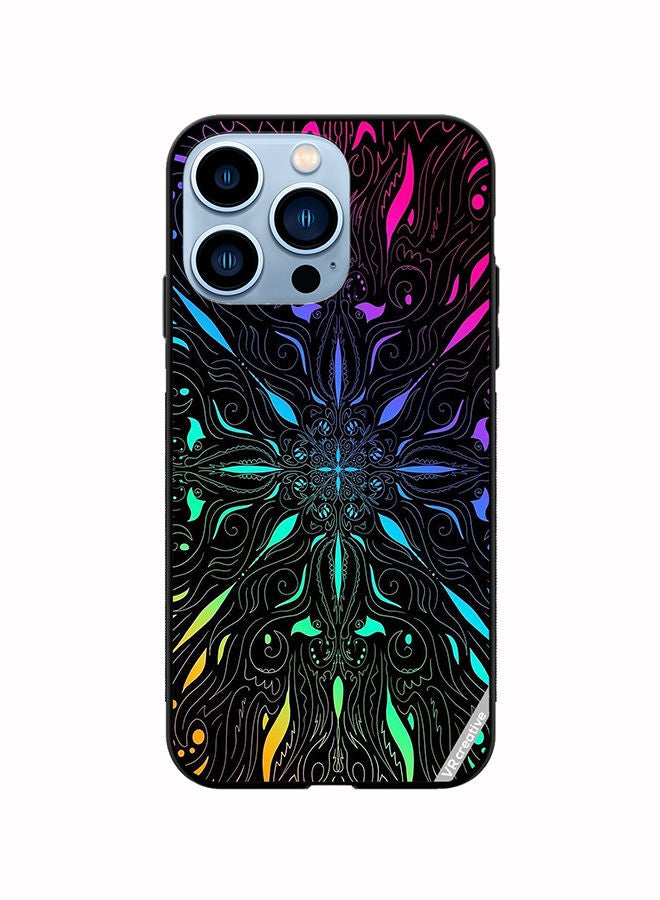 VR CREATIVE Protective Case Cover For Apple iPhone 14 Pro Mandala Design Multicolour - Image 1