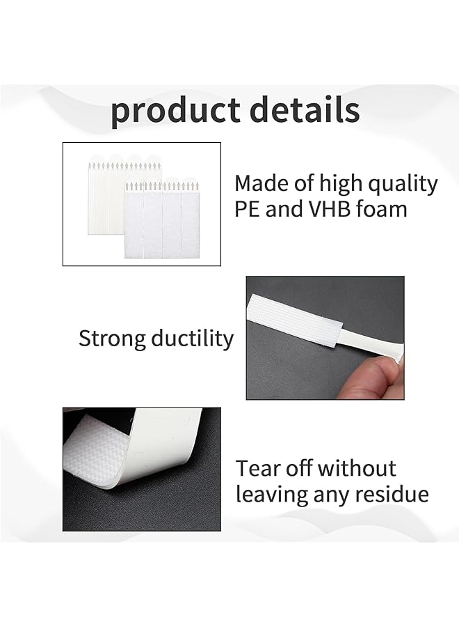 X spring Picture Hanging Strips 36 Pairs Heavy Duty Adhesive Strips For Wall Decor Damage Free Removable Command Strips For Hanging Pictures Posters Frames And Home Or Office Decorations - Image 3