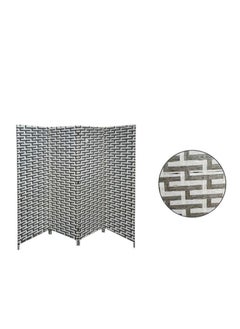 AL KHALDIYA Foldable partition room divider, 4 panels, dark brown 