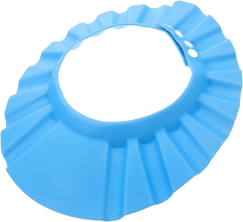 BESPORTBLE Shampoo Shield For Adults Adjustable Shower Cap 30cm Protection Bathing To Eyes Ears Children EVA Waterproof Hair Washing Kids Blue Hat Baby Lightweight Elastic Design Months Years Dark