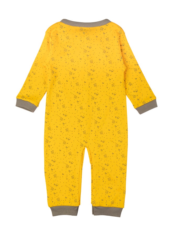 Babies Basic 100% Cotton Printed Long Sleeves Jumpsuit/Romper/Sleepsuit For Babies  - Image 4