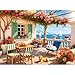 DAGIRT 500 Piece Puzzles for Adults Cozy Seaside Terrace Scene Jigsaw Puzzles with Dog and Cat Relaxing 500 Piece Puzzle Perfect for Family Time Wall Decor Gift for Adults Seniors 205 x 15 in - Image 2