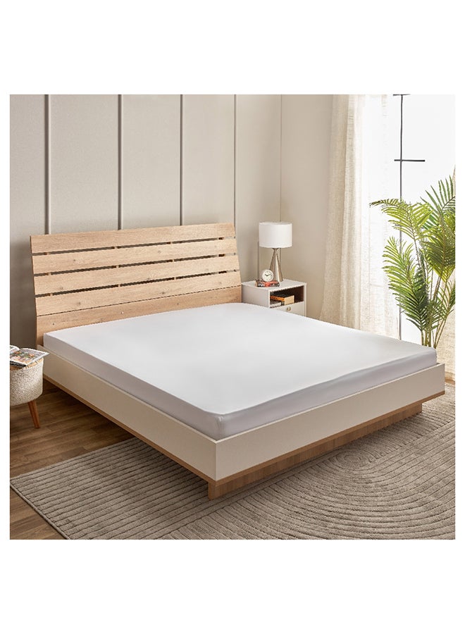 Home Box Grande Affordables White Haven Geta King/Super King Percale Cotton Flat Sheet 270 x 260 cm - Image 1