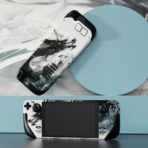 PlayVital Full Set Protective Skin Decal for Steam Deck LCD, Custom Stickers Vinyl Cover for Steam Deck OLED - Ink Spirit Dragon - Image 3
